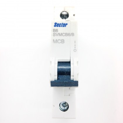 Sector SVMCB6/B B6 6A 6 Amp MCB Circuit Breaker Type B